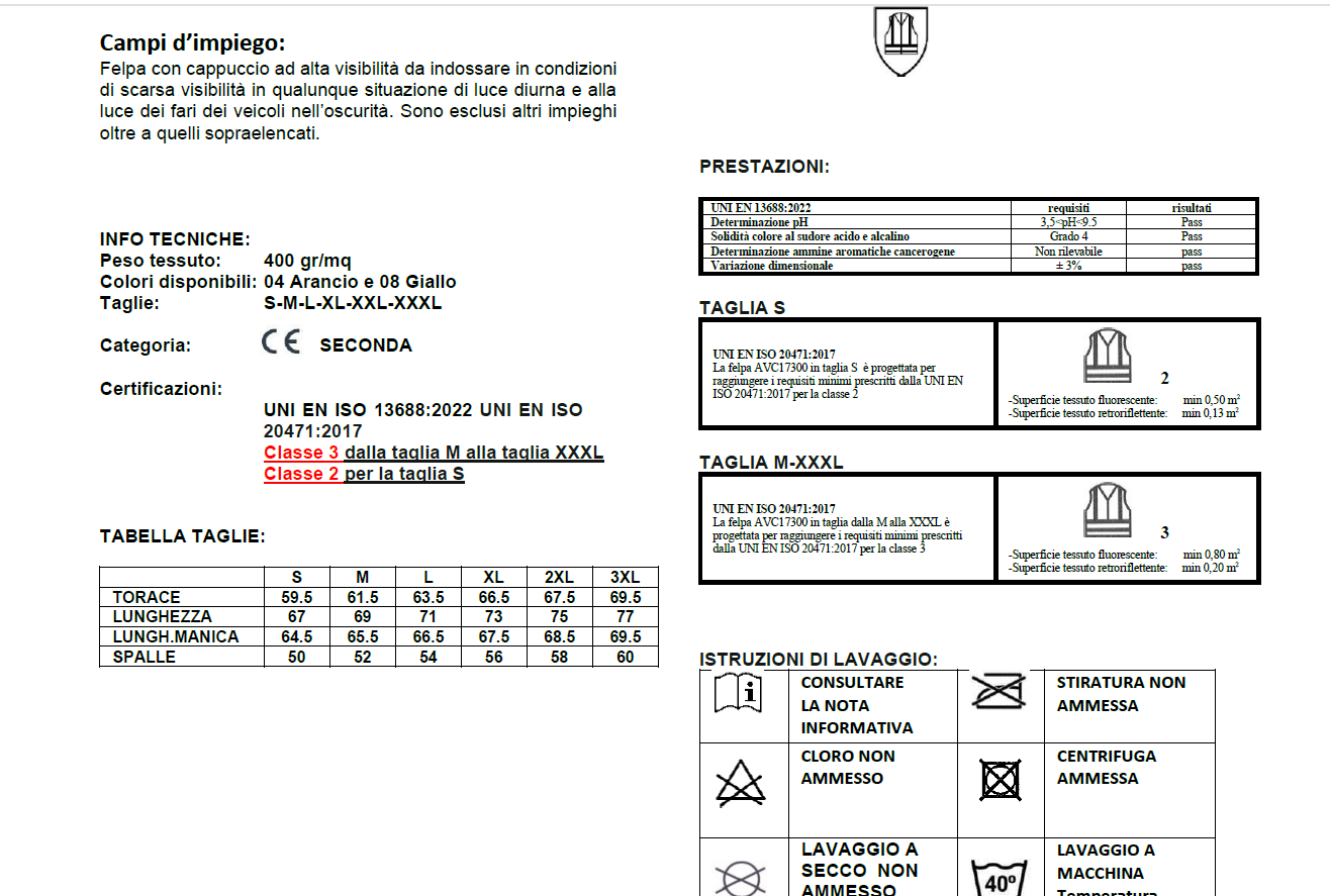 Felpa con bande in AV gialla con cappuccio e zip intera