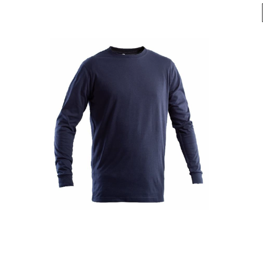 T-shirt manica lunga blu navy ignifuga antistatica