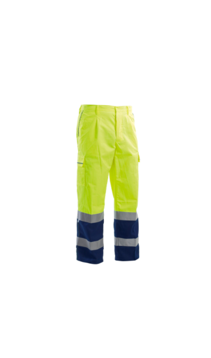 Pantalone AV giallo/blu con bande