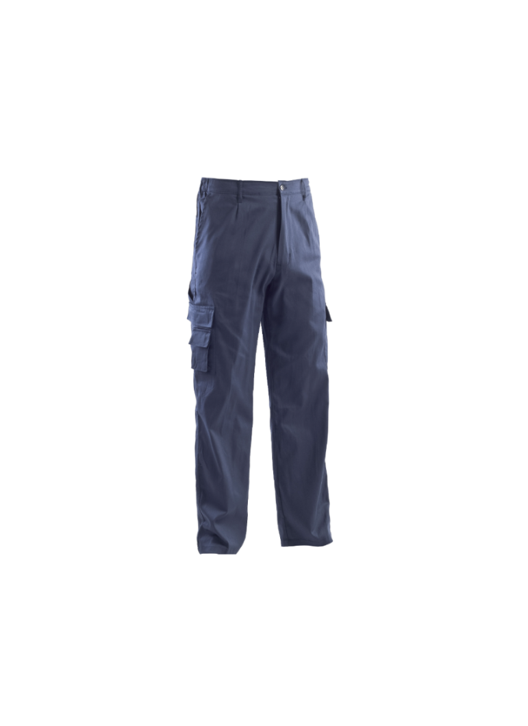 Pantalone cotone massaua multitasche blu navy