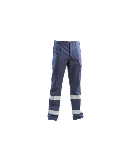 Pantalone multiprotezione blu con bande